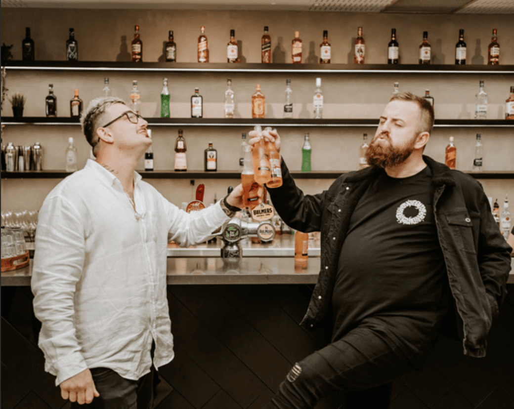 Toasting an engagement at The Alibi